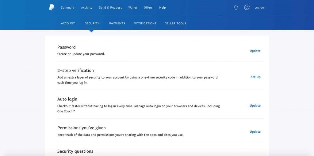 PayPal账号安全设置