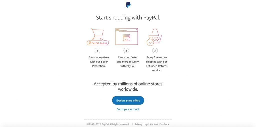 PayPal账号注册完毕