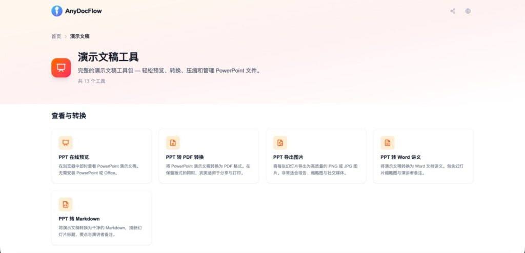 anydocflow.com ppt 工具